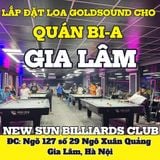 Loa Goldsound cho New Sun Billiards Club, Hà Nội, amply 2 kênh 1200w, bluetooth 5.0, loa V130-130w, loa được thiết kế riêng cho quán, bật lớn không tạp âm, miễn phí công lắp đặt, bảo hành dài hạn 5 năm
