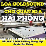 Loa Goldsound cho 98 Billiards House, Hải Phòng, amply 2 kênh 900w, bluetooth 5.0, loa V130 - 130w, loa được thiết kế riêng cho quán, bật lớn không tạp âm, miễn phí công lắp đặt, bảo hành dài hạn 5 năm