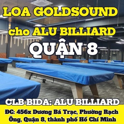 Loa Goldsound cho ALU BILLIARD, TP.HCM, loa được thiết kế riêng cho quán, bật lớn không tạp âm, miễn phí công lắp đặt, bảo hành dài hạn 5 năm