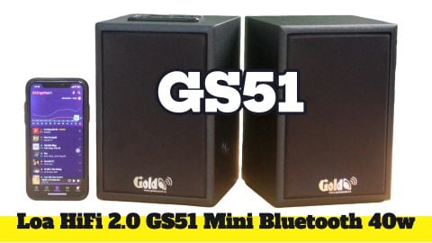 Loa HiFi 2.0 GS51 Mini Goldsound (Công suất 40w, Bluetooth, USB, AUX)
