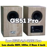 Loa HiFi 2.0 GS51 Pro Goldsound (100w, Bluetooth 5.0, AUX, USB)