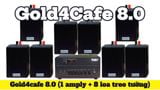 [Diện tích 120m2 + 2 Kênh] Loa thông báo, loa phát nhạc nền tự động Gold4cafe 8.0 (01 amply + 08 loa treo tường), Amply 2 vùng âm lượng, loa được thiết kế riêng cho quán, bật lớn không tạp âm, bảo hành dài hạn 5 năm.