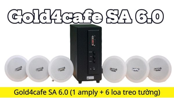 Bộ loa âm trần thông báo phát nhạc nền tự động cao cấp SA6.0 (amply 156w + 6 loa âm trần 15w), loa được thiết kế riêng cho quán, bật lớn không tạp âm, bảo hành dài hạn 12 tháng