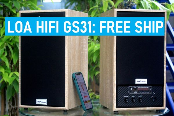 Loa GS31 2.0 Bluetooth, công suất 160w, Bass 4 inch, Tress 2 inch, bluetooth 5.0, cổng rca, khe usb, thiết kế loa thùng gỗ cao 38 cm, rộng 21 cm, sâu 21.5 cm. Bảo hành 12 tháng