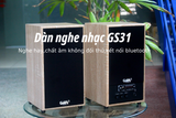 Loa GS31 2.0 Bluetooth, công suất 160w, Bass 4 inch, Tress 2 inch, bluetooth 5.0, cổng rca, khe usb, thiết kế loa thùng gỗ cao 38 cm, rộng 21 cm, sâu 21.5 cm. Bảo hành 12 tháng