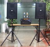 Dàn âm thanh Acoustic V258PU: Đẩy 1200w Goldsound + 2 loa Goldsound V258PU - 258w + 1 Micro không dây  + 1 vang cơ, bảo hành dài hạn 5 năm.