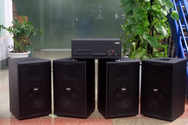 [Diện tích 160m2 + 04 Kênh] A917PU-4K Goldsound 4 vùng âm lượng 1500w + 4 loa Goldsound V258PU, Amply 4 - 6 vùng âm lượng, loa được thiết kế riêng cho quán, bật lớn không tạp âm, miễn phí công lắp đặt, bảo hành dài hạn 5 năm.