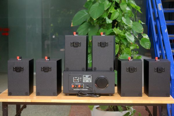 [Diện tích 120m2 + 2 Kênh] A907PU-2K Goldsound 2 vùng âm lượng 900w + 6 loa Goldsound V25C, loa được thiết kế riêng cho quán, bật lớn không tạp âm, miễn phí công lắp đặt, bảo hành dài hạn 5 năm