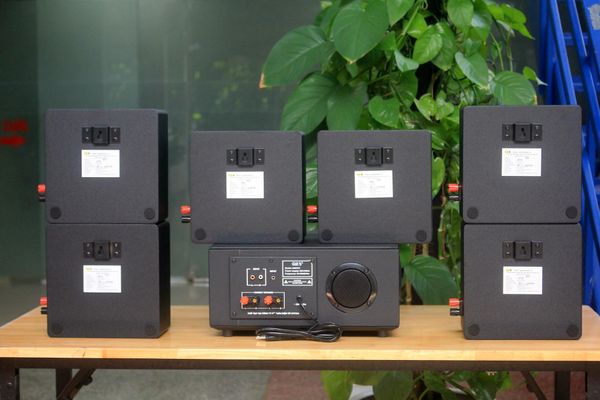 [Diện tích 120m2 + 02 Kênh] Amply A907PU_DA-2K Goldsound 2 vùng âm lượng 900w + 6 loa Goldsound V23DA-23w, loa được thiết kế riêng cho quán, bật lớn không tạp âm, miễn phí công lắp đặt, bảo hành dài hạn 5 năm.