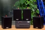 [Diện tích 80m2 + 2 Kênh] A384PU-2K Goldsound 2 vùng âm lượng 380w + 4 loa Goldsound V25C, loa được thiết kế riêng cho quán, bật lớn không tạp âm, miễn phí công lắp đặt, bảo hành dài hạn 5 năm.