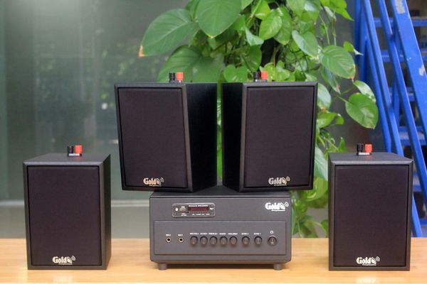 [Diện tích 80m2 + 2 Kênh] A384PU_TH-2K Goldsound 2 vùng âm lượng 380w + 4 loa Goldsound V25C_TH, loa được thiết kế riêng cho quán, bật lớn không tạp âm, miễn phí công lắp đặt, bảo hành dài hạn 5 năm.
