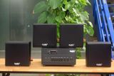 [Diện tích 80m2 + 02 Kênh] Amply A384PU_TH-2K Goldsound 2 vùng âm lượng 380w + 4 loa Goldsound V23TH-23w, loa được thiết kế riêng cho quán, bật lớn không tạp âm, miễn phí công lắp đặt, bảo hành dài hạn 5 năm.