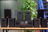 [Diện tích 160m2 + 4 Kênh] A384PU_SG-4K Goldsound 4 vùng âm lượng 800w + 8 loa Goldsound V25C_SG, Amply 4 - 6 vùng âm lượng, loa được thiết kế riêng cho quán, bật lớn không tạp âm, miễn phí công lắp đặt, bảo hành dài hạn 5 năm.