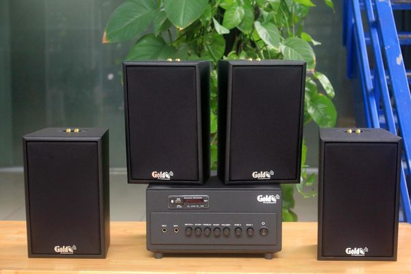 [Diện tích 80m2 + 02 Kênh] A384PU-2K Goldsound 2 vùng âm lượng 380w + 4 loa Goldsound V40C, loa được thiết kế riêng cho quán, bật lớn không tạp âm, miễn phí công lắp đặt, bảo hành dài hạn 5 năm.