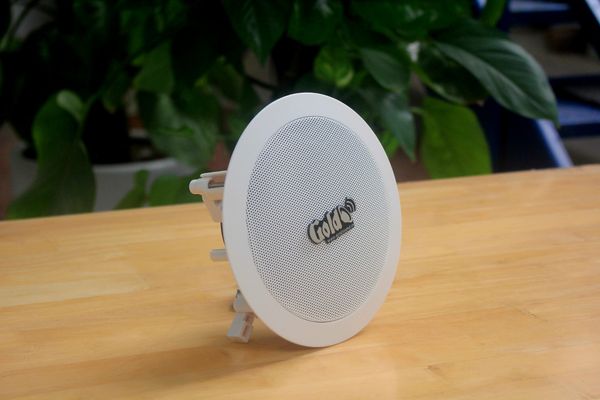 Loa âm trần VAT15 Goldsound (Số lượng 01 loa), Bass 10 cm, công suất thực 15w, Thiết kế hình tròn, hoàn toàn màu trắng, sang trọng, độ thẩm mỹ cao