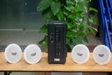 [Diện tích 80m2] Bộ loa âm trần thông báo phát nhạc nền tự động cao cấp SA4.0 (amply 154w + 4 loa âm trần 15w), loa được thiết kế riêng cho quán, bật lớn không tạp âm, bảo hành dài hạn 12 tháng