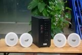 [Diện tích 80m2] Bộ loa âm trần thông báo phát nhạc nền tự động cao cấp SA4.0 (amply 154w + 4 loa âm trần 15w), loa được thiết kế riêng cho quán, bật lớn không tạp âm, bảo hành dài hạn 12 tháng