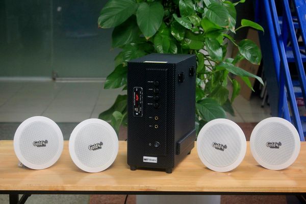 [Diện tích 80m2] Bộ loa âm trần cao cấp SA4.0_SG (amply 154w + 4 loa âm trần 15w), loa được thiết kế riêng cho quán, bật lớn không tạp âm, bảo hành dài hạn 12 tháng