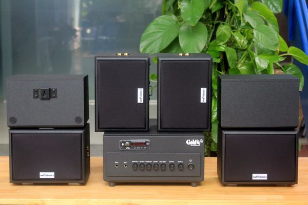 [Diện tích 120m2] A384PU-2K Goldsound 380w + 6 loa Goldsound ngoài trời V101-NT - 15w, loa được thiết kế riêng cho quán, bật lớn không tạp âm, không bao gồm công lắp đặt, bảo hành 12 tháng