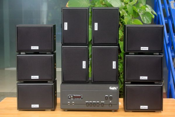 [Diện tích 200m2] A907PU-2K Goldsound 900w + 10 loa Goldsound ngoài trời V101-NT - 15w, loa được thiết kế riêng cho quán, bật lớn không tạp âm, không bao gồm công lắp đặt, bảo hành 12 tháng