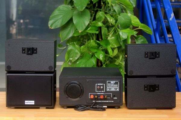 [Diện tích 80m2] A156PU Goldsound 200w + 4 loa Goldsound ngoài trời V101-NT - 15w, loa được thiết kế riêng cho quán, bật lớn không tạp âm, không bao gồm công lắp đặt, bảo hành 12 tháng