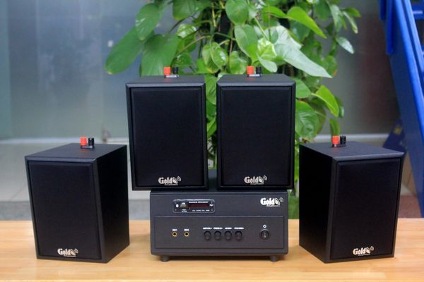[Diện tích 80m2] Amply A154PU_DA Goldsound 150w + 4 loa Goldsound V25C_DA - 25w, loa được thiết kế riêng cho quán, bật lớn không tạp âm, miễn phí công lắp đặt, bảo hành dài hạn 5 năm.