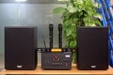 Dàn KARAOKE GOLD-230 (2 loa 230w + 1 amply 900w + 2 Micro không dây)