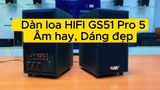 Loa HIFI GS51 Pro 5 - đúng chuẩn HIFI, công suất 120w, Bass 4 inch, treble 2 inch, bluetooth 5.0, cổng rca, khe usb, thiết kế loa thùng gỗ cao 31.5 cm, rộng 17.5 cm, sâu 24 cm.