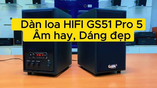 Loa HIFI GS51 Pro 5 - đúng chuẩn HIFI, công suất 120w, Bass 4 inch, treble 2 inch, bluetooth 5.0, cổng rca, khe usb, thiết kế loa thùng gỗ cao 31.5 cm, rộng 17.5 cm, sâu 24 cm.