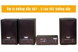 Dàn loa không dây treo tường: 01 amply A57 Goldsound + 3 loa không dây Goldsound V57 - 57w