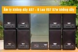 Dàn loa không dây treo tường: 01 amply A57 Goldsound + 8 loa không dây Goldsound V57 - 57w