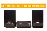 Dàn loa không dây treo tường: 01 amply A57 Goldsound + 2 loa không dây Goldsound V57 - 57w