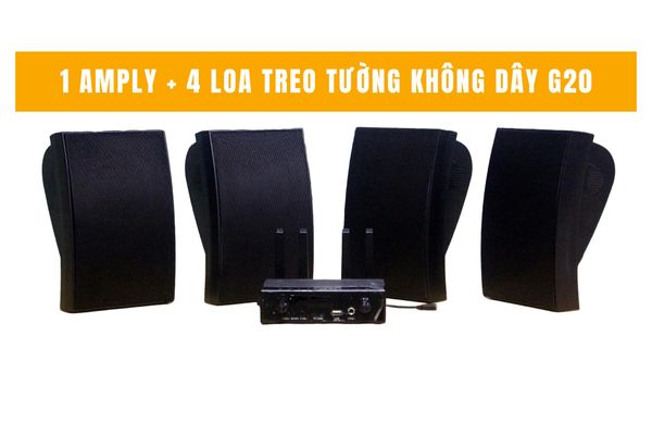 Dàn loa không dây treo tường G20 (01 bộ phát + 4 loa treo tường)