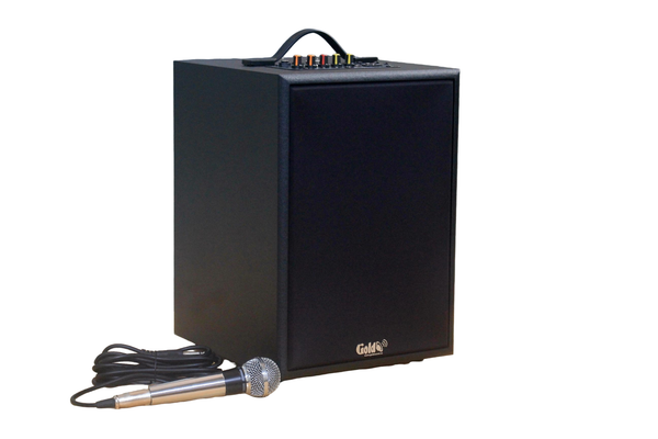 Loa trường học G120 Goldsound: 1 Micro có dây, công suất 120w, bass 20cm, treble 10cm, bluetooth 5.0