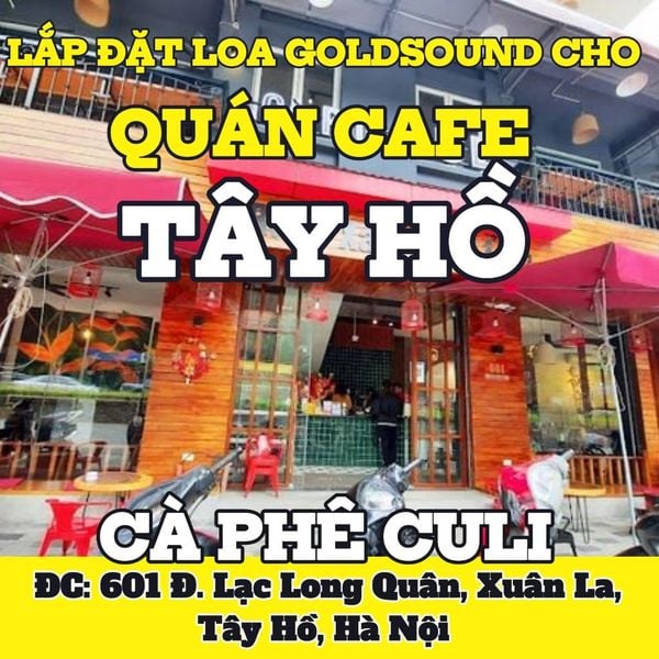 Loa Goldsound cho Caphe Culi cơ sở 3, Hà Nội, loa được thiết kế riêng cho quán, bật lớn không tạp âm, miễn phí công lắp đặt, bảo hành dài hạn 5 năm