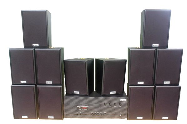 [Diện tích 240m2 + 04 Kênh] A384_DA-4K Goldsound 4 vùng âm lượng 800w + 12 loa Goldsound V55C_DA 55w, Amply 4 - 6 vùng âm lượng, loa được thiết kế riêng cho quán, bật lớn không tạp âm, miễn phí công lắp đặt, bảo hành dài hạn 5 năm.