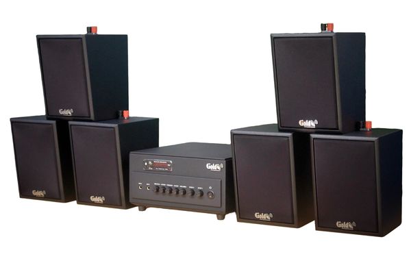 [Diện tích 120m2 + 2 Kênh] A384PU_TH-2K Goldsound 2 vùng âm lượng 380w + 6 loa Goldsound V25C_TH, loa được thiết kế riêng cho quán, bật lớn không tạp âm, miễn phí công lắp đặt, bảo hành dài hạn 5 năm.