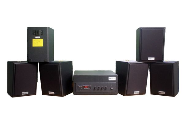 [Diện tích 120m2 + 2 Kênh] Amply A501_DA Goldsound 500w + 6 loa Goldsound V25C_DA 25w, loa được thiết kế riêng cho quán, bật lớn không tạp âm, miễn phí công lắp đặt, bảo hành dài hạn 5 năm.