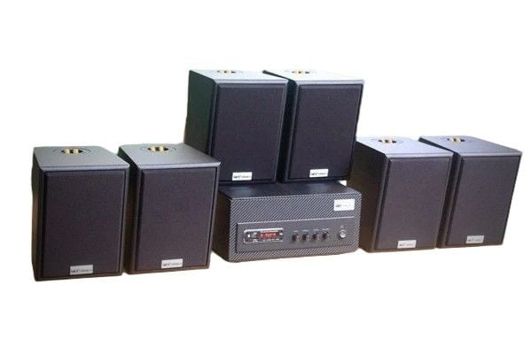 [Diện tích 120m2 + 2 Kênh] Amply A501 Goldsound 500w + 6 loa Goldsound V25C 25w, loa được thiết kế riêng cho quán, bật lớn không tạp âm, miễn phí công lắp đặt, bảo hành dài hạn 5 năm.