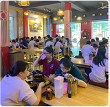 Lắp đặt âm thanh thông báo, phát nhạc nền tự động cho chuỗi Mì Cay Seoul tại Seoul Phú Mỹ, Amply 4 - 6 vùng âm lượng, loa vệ tinh thùng gỗ, miễn phí vận chuyển lắp đặt, bảo hành dài hạn 5 năm.