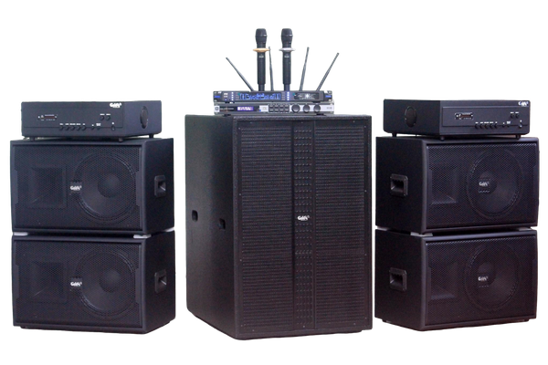 Dàn Karaoke kinh doanh K110 Goldsound (Loa V258PU-KA, Cục đẩy A958PU-2K, A957PU-1K, JBL KX180, Micro SLS S800,...)