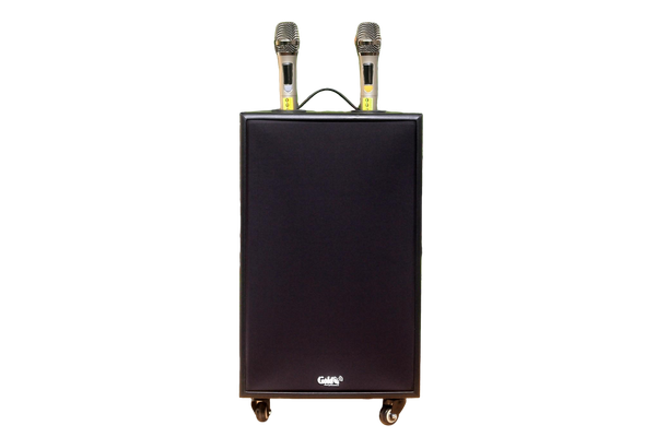 Loa di động D230PU_SG - MI, công suất 230w, pin 4 - 6 tiếng, kèm 2 Micro, 1 bass, 1 treble, bluetooth 5.0, cổng rca, khe usb, thiết kế loa thùng gỗ, cao 57.25 cm, rộng 35.5 cm, sâu 36 cm. Bảo hành 12 tháng