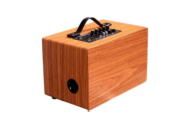 Loa nghe nhạc di động D99P, công suất 50w, pin 8 - 12h, bass 4 inch, 1 treble, bluetooth 5.0, 2 cổng cắm Micro, cổng rca, khe usb, thiết kế loa thùng gỗ cao 20 cm, rộng 32 cm, sâu 20 cm. Bảo hành 12 tháng