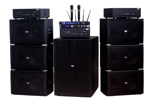 Dàn Karaoke kinh doanh K130 Goldsound (Loa V258PU-KA, Cục đẩy A958PU-2K, A957PU-1K, JBL KX180, Micro SLS S800,...)
