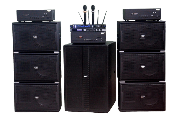 Dàn Karaoke kinh doanh K130 Goldsound (Loa V258PU-KA, Cục đẩy A958PU-2K, A957PU-1K, JBL KX180, Micro SLS S800,...)