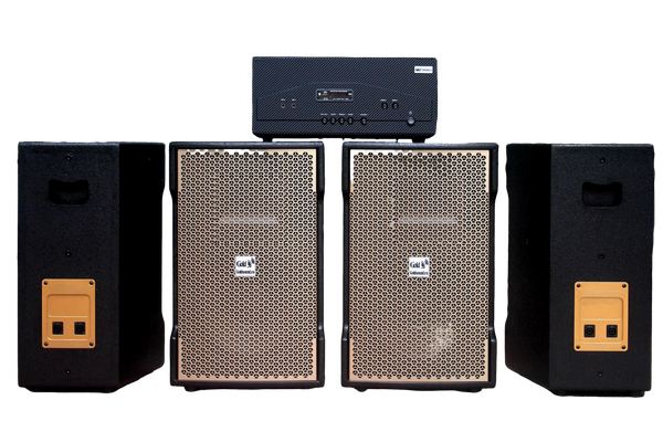 [Diện tích 160m2 + 02 Kênh] A928 Goldsound 2 vùng âm lượng 1500w + 4 loa Goldsound V238 Gold 238w, loa được thiết kế riêng cho quán, bật lớn không tạp âm, miễn phí công lắp đặt, bảo hành dài hạn 5 năm.