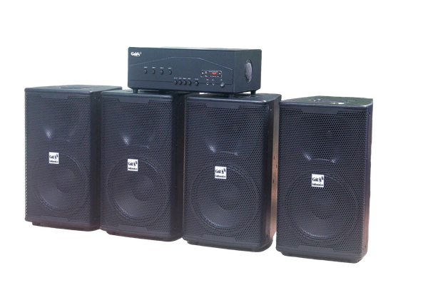 [Diện tích 160m2 + 04 Kênh] A917_TH-4K Goldsound 4 vùng âm lượng 1500w + 4 loa Goldsound V238_TH, Amply 4 - 6 vùng âm lượng, loa được thiết kế riêng cho quán, bật lớn không tạp âm, miễn phí công lắp đặt, bảo hành dài hạn 5 năm.