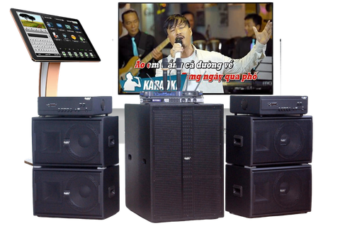 Dàn Karaoke kinh doanh K110 Goldsound (Loa V258PU-KA, Cục đẩy A958PU-2K, A957PU-1K, JBL KX180, Micro SLS S800,...)
