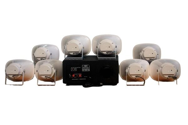 [Loa thông báo] Amply A907PU-100V + 8 Ne20w, Amply hai vùng âm lượng, loa được thiết kế riêng, bật lớn không tạp âm, miễn phí công lắp đặt, bảo hành dài hạn 12 tháng