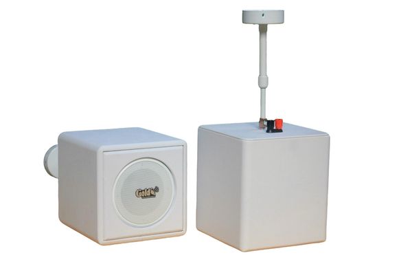 Loa thả trần V55TR-PU phủ da PU màu trắng (số lượng 1 loa), công suất 55w, loa bass 4 inch, kích thước rộng 19 cm, cao 19 cm, sâu 21 cm, bảo hành dài hạn 5 năm.